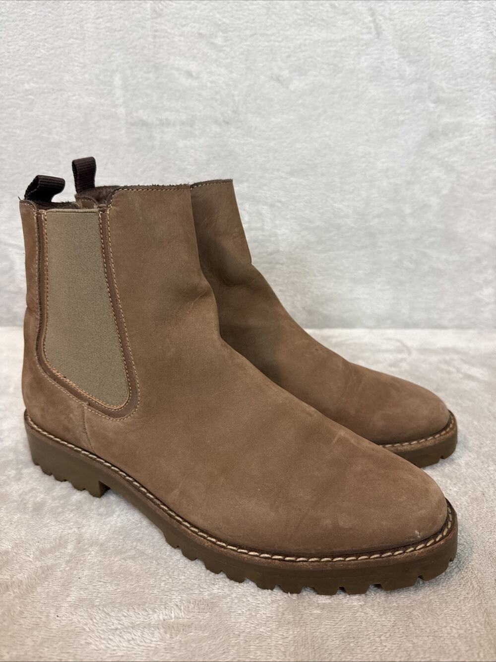 Thursday Boot Co Legend Chelsea Boots Safari Suede Lug Sole Womens Size 11